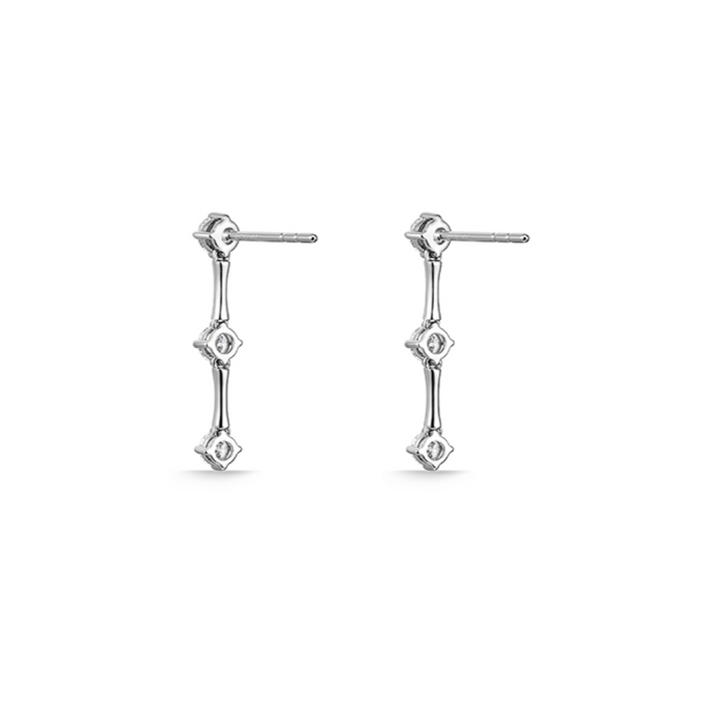 18K White Gold Diamond Serena Drop Earrings