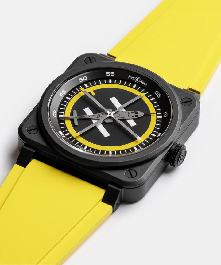 BR 03A Yellow Helipad Automatic 41MM Watch