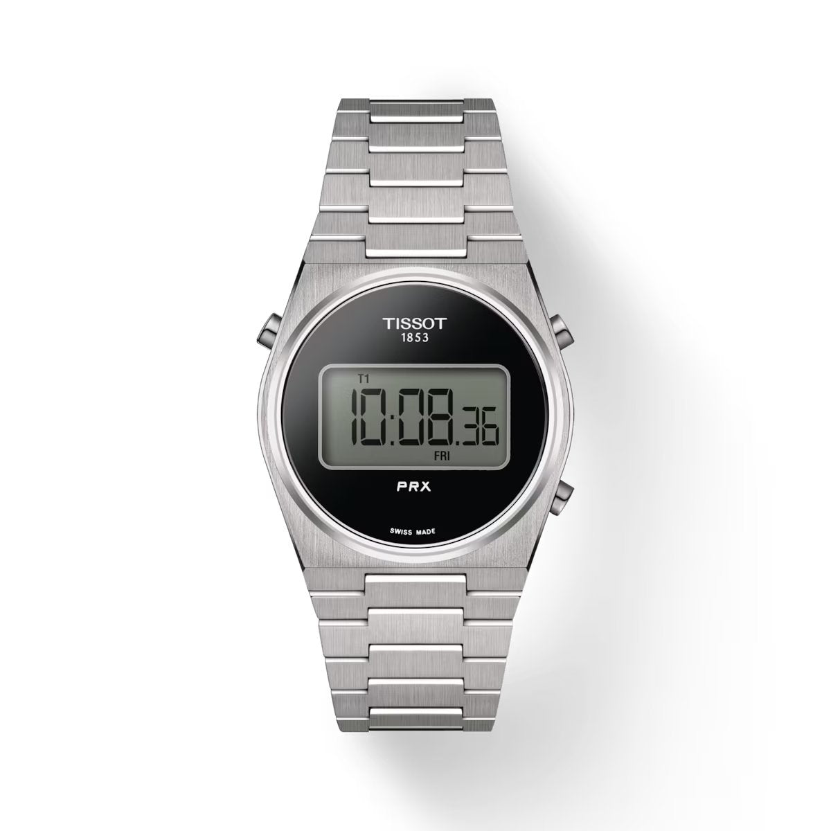 PRX Silver Black Digital Quartz 35MM Watch – Ganem Jewelers