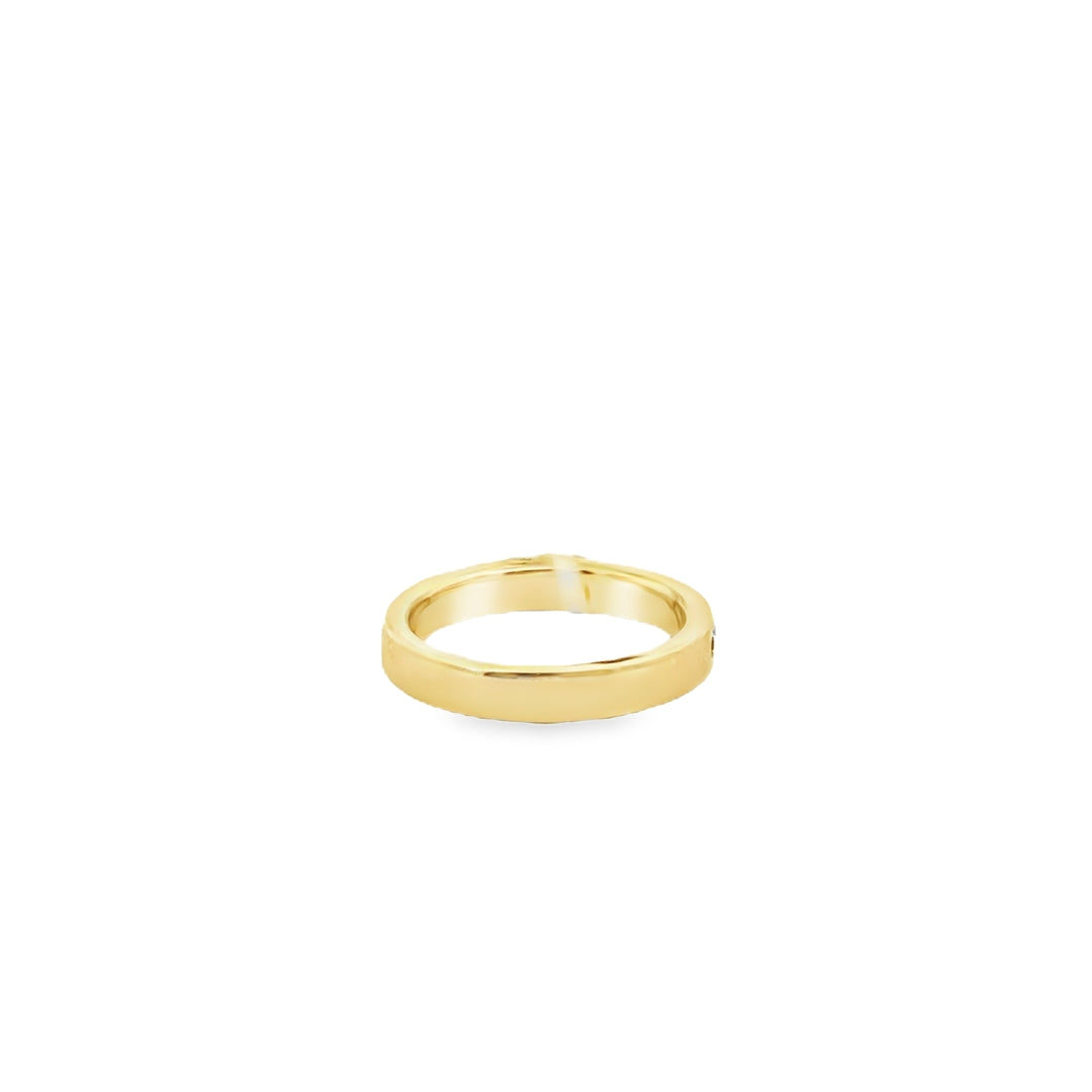 14K Yellow Gold Diamond Multi-Shape Inlay Ring