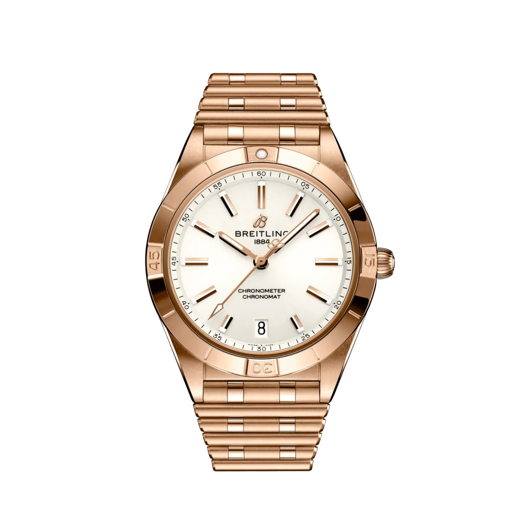 Chronomat 18K Rose Gold White Automatic 36MM Watch