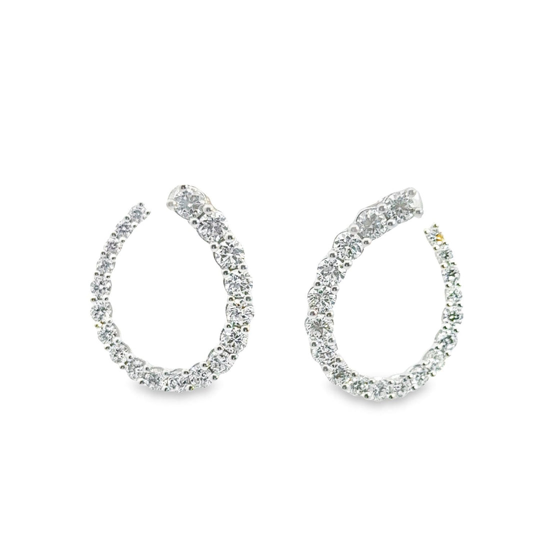 14K White Gold Lab Grown Diamond Earrings