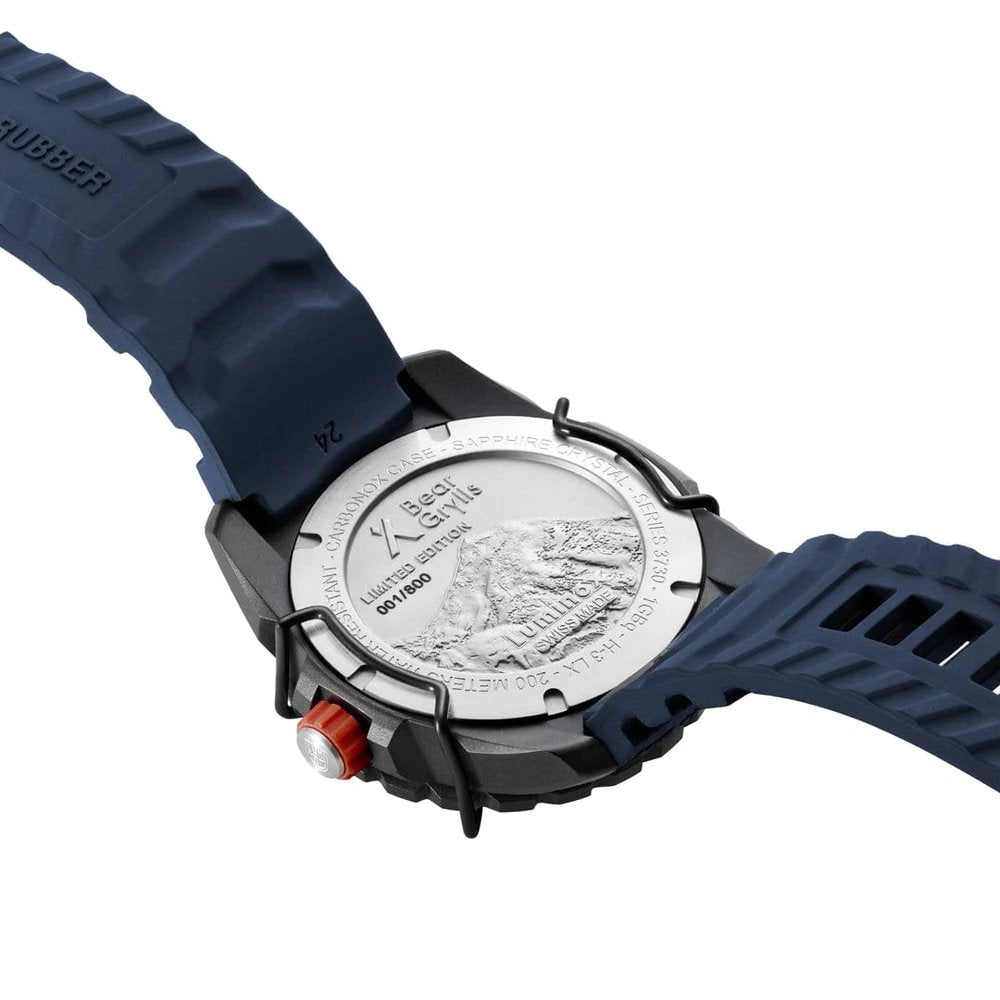 Bear Grylls Survival Mountain White Blue Quartz 43MM Watch