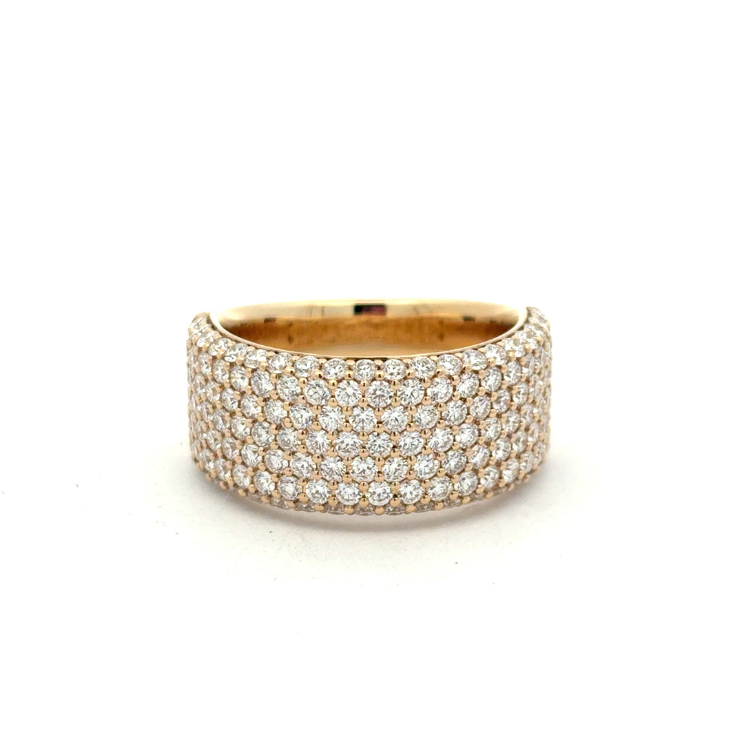 14K Yellow Gold Diamond Sofia Multi Row Statement Ring