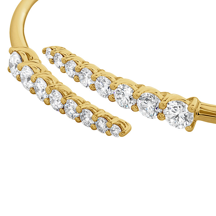 18K Yellow Gold Diamond Identity Bangle Bracelet (Large)