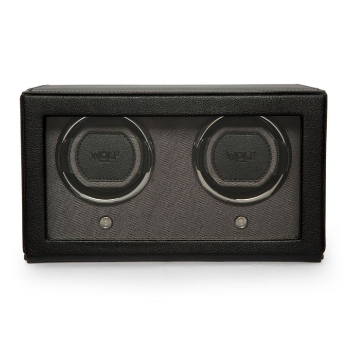 Cub Double Watch Winder With Cover In Black