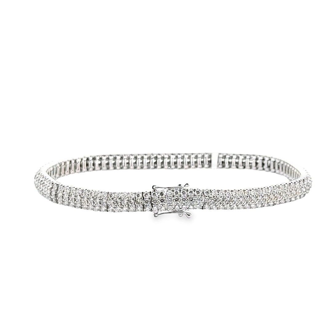 18K White Gold Diamond Pave Bracelet