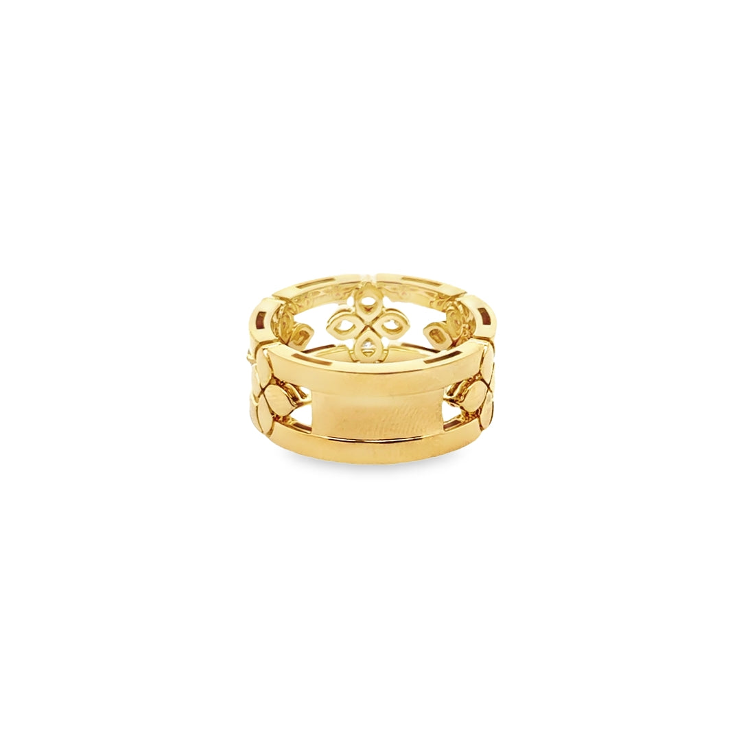 18K Yellow Gold Diamond Love in Verona Open Frame Ring