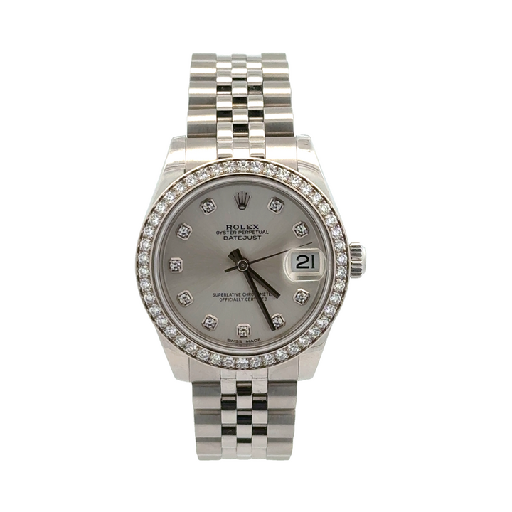 Pre-Owned Rolex Datejust Silver Automatic 34MM Watch