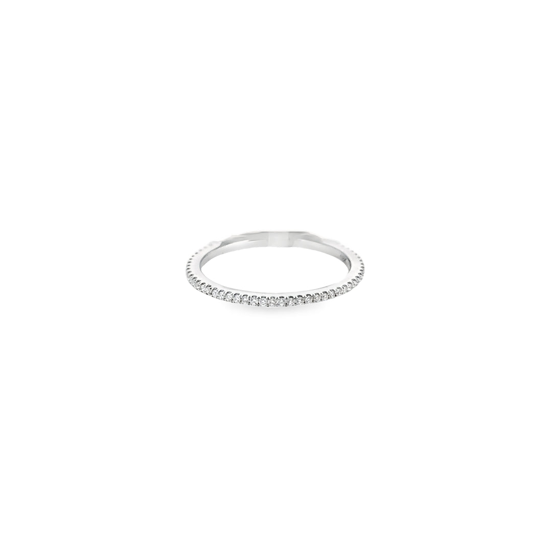 18K White Gold Diamond Eternity Stacker Ring