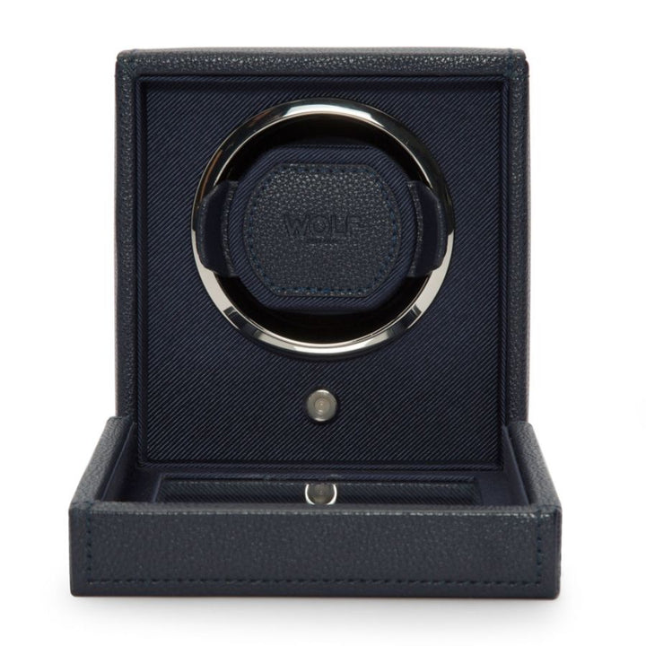 Cub Single Watch Winder With Cover In Navy