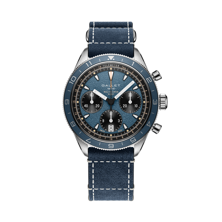 Multichron Pilot Blue Automatic Chronograph 42MM Watch