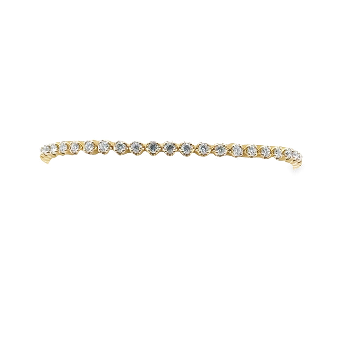 14K Yellow Gold Diamond Tennis Bracelet