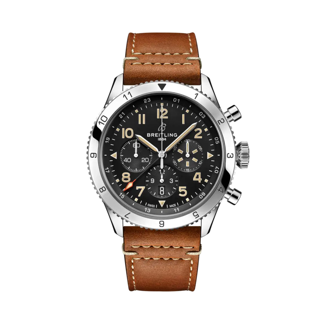 Super AVI B04 GMT Mustang P-51 Black Automatic Chronograph 46MM Watch