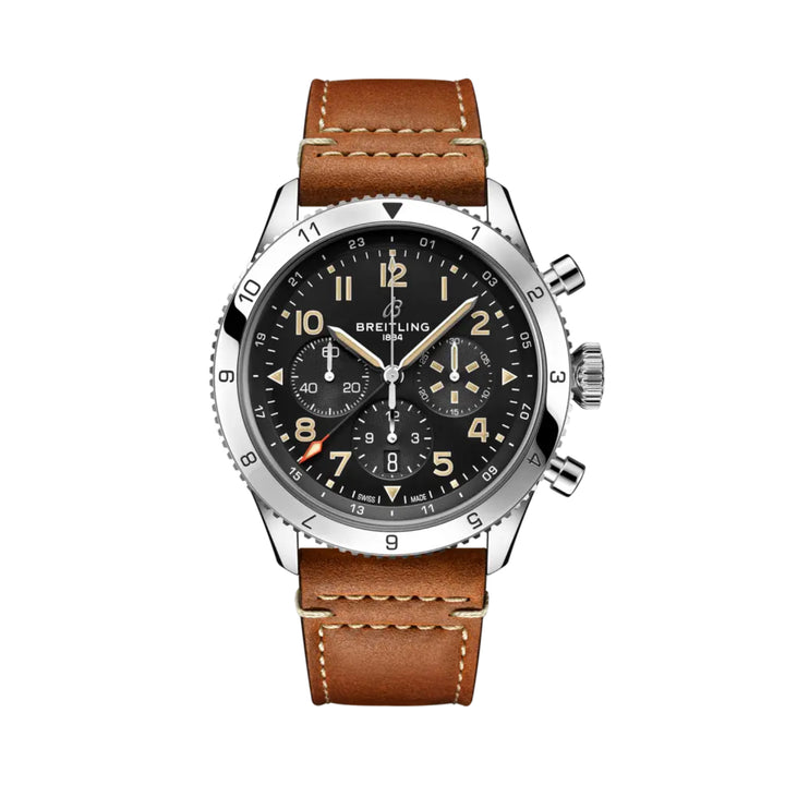 Super AVI B04 GMT Mustang P-51 Black Automatic Chronograph 46MM Watch