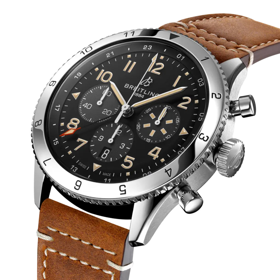 Super AVI B04 GMT Mustang P-51 Black Automatic Chronograph 46MM Watch