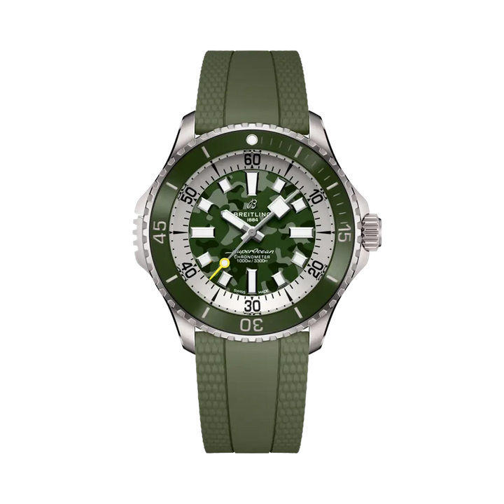 Superocean Super Diver Camo Green Automatic 46MM Watch