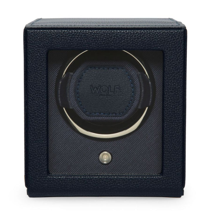 Cub Single Watch Winder With Cover In Navy