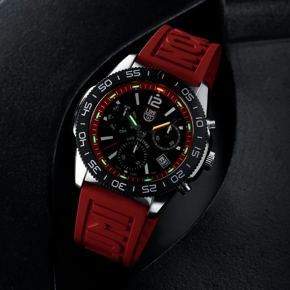 Pacific Diver Black Quartz Chronograph 44MM Watch
