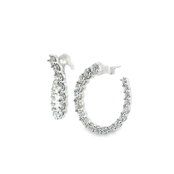 14K White Gold Lab Grown Diamond Earrings