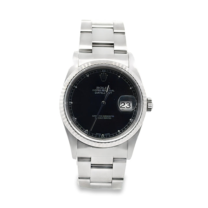 Pre-Owned Rolex Datejust Black Automatic 36MM Watch